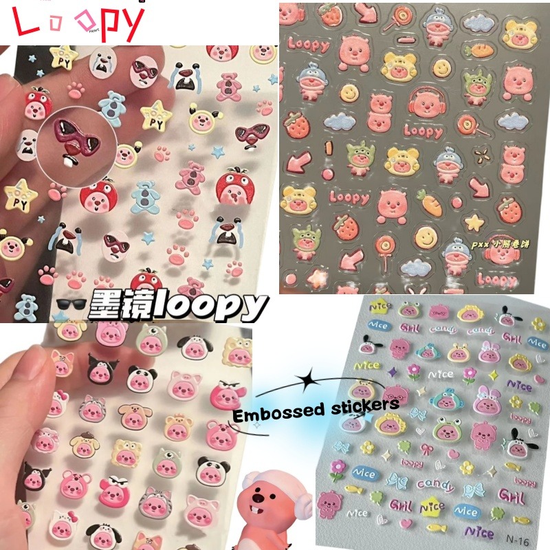 3D Printing Design - Stiker timbul 3D berbentuk loopy, stiker