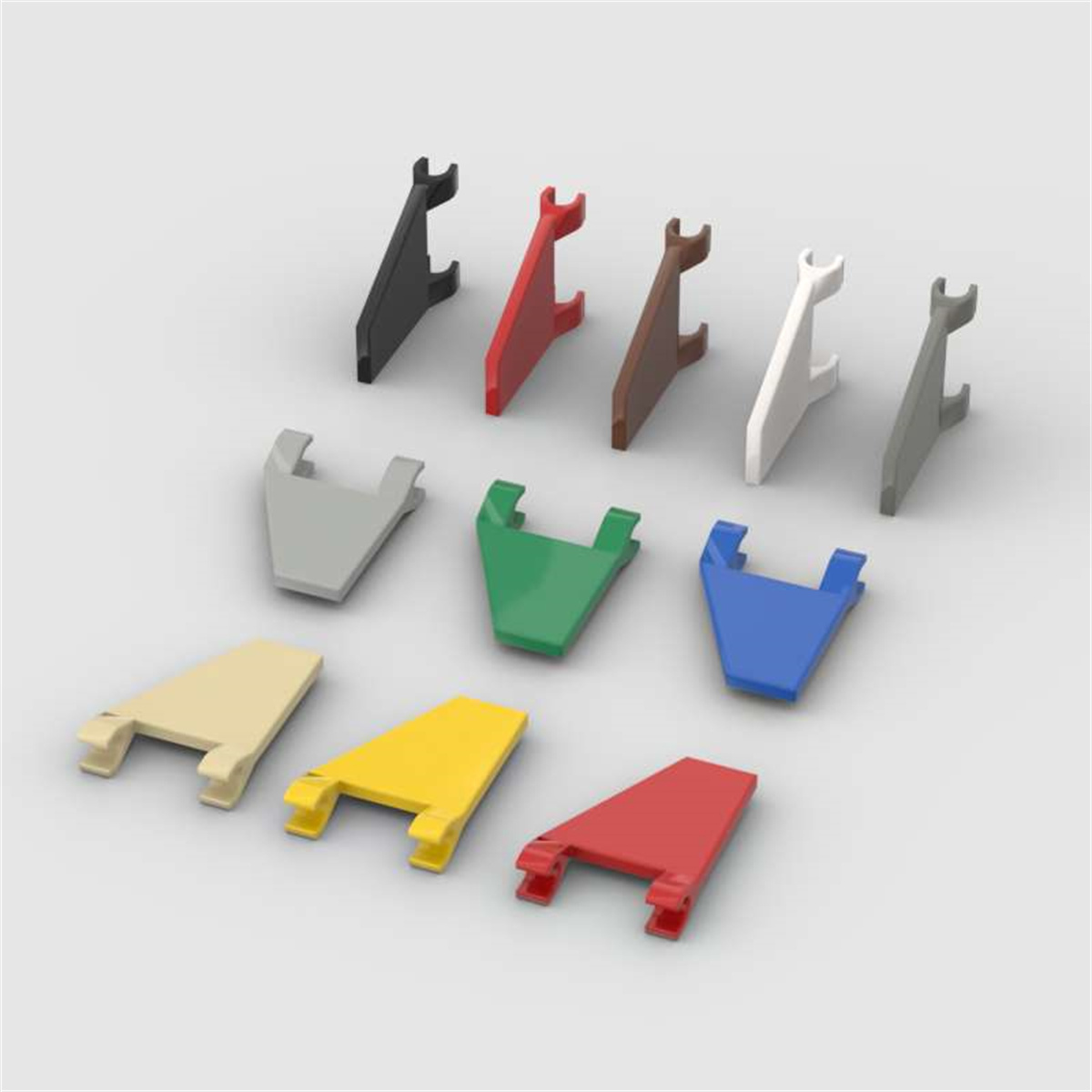 Build Plate - 10 Buah Puzzle Partikel 44676 Bendera