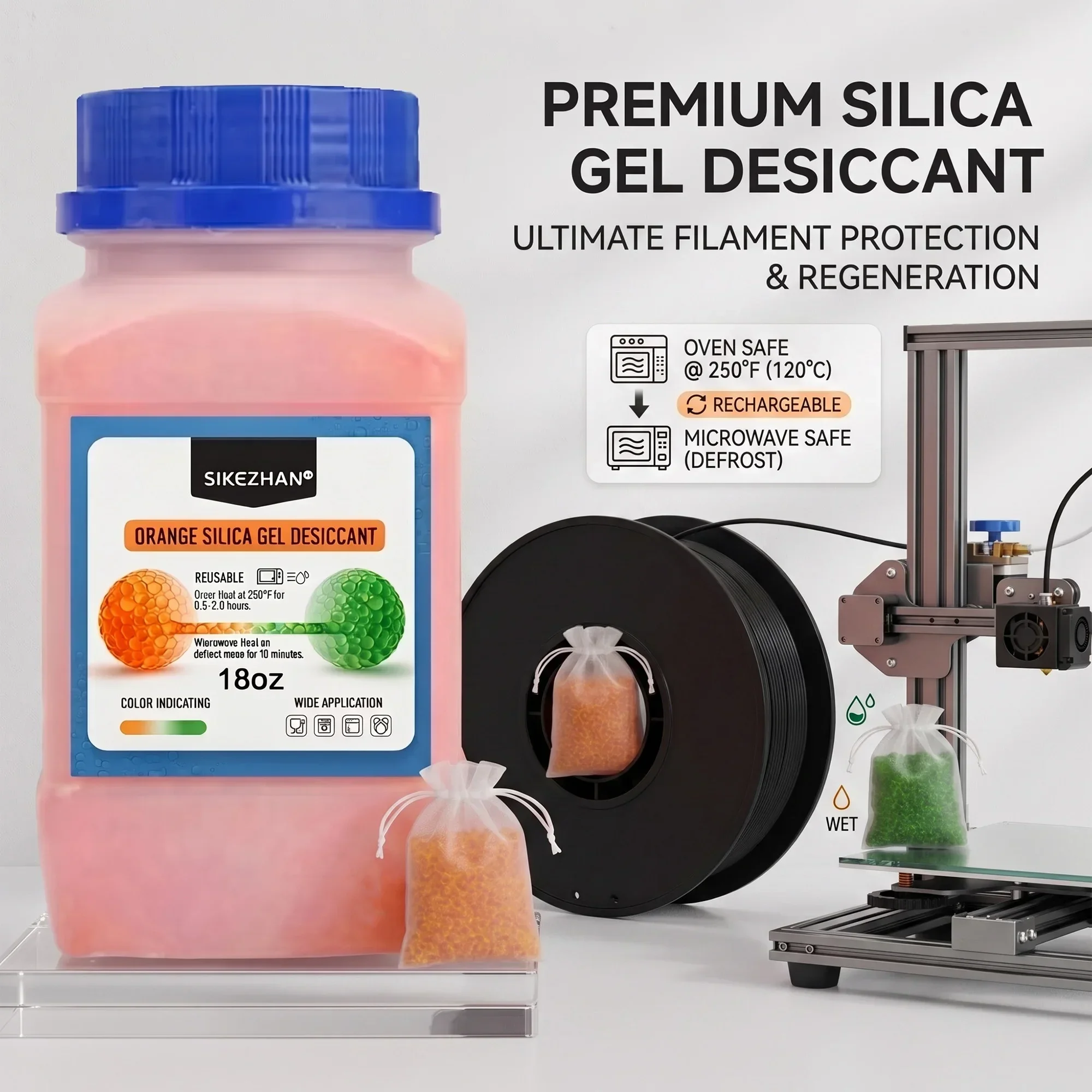 3D Printing Deck Box - Penyerap Kelembapan Isi Ulang dengan Indikator