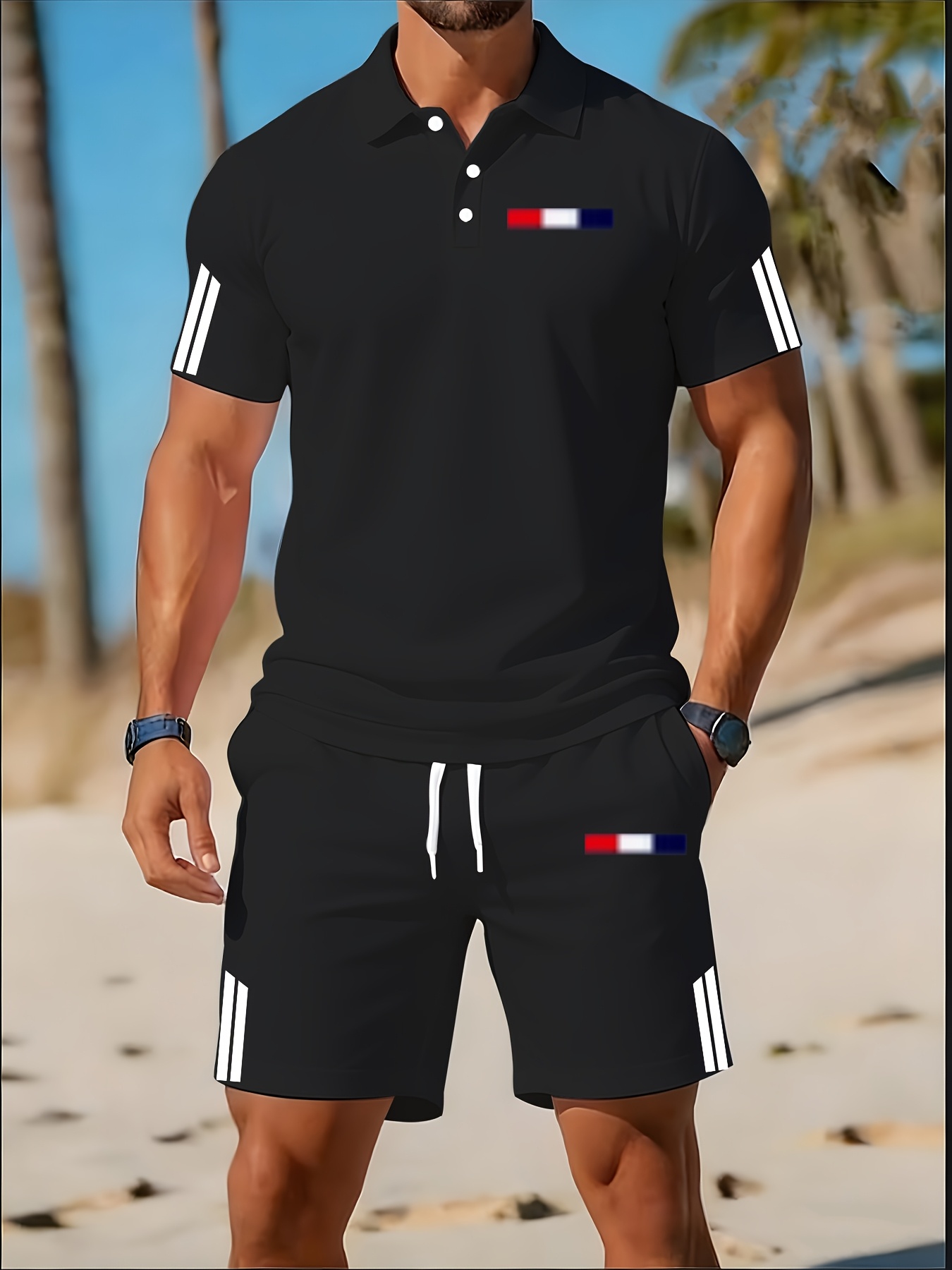 3D Printing Design - Set Kaos Polo Pria Musim Panas
