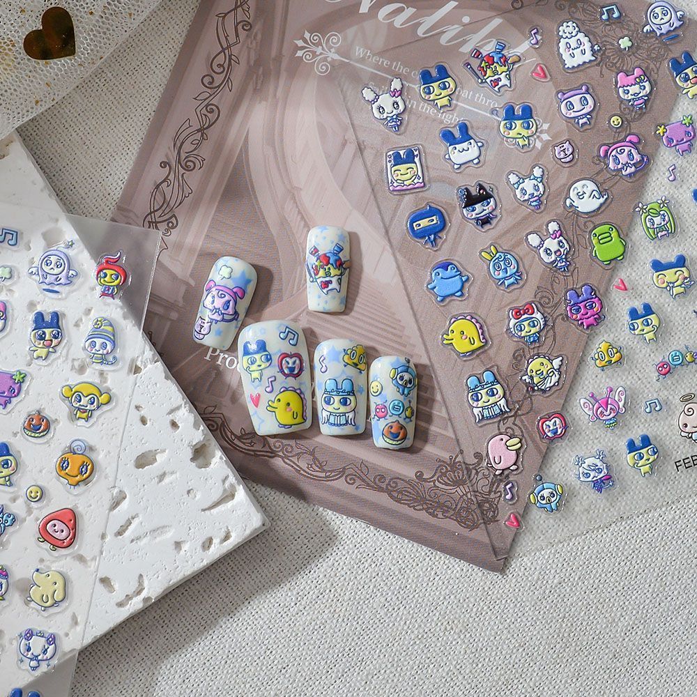 3D Printing Nails - Stiker Seni Kuku 3D Motif Kartun