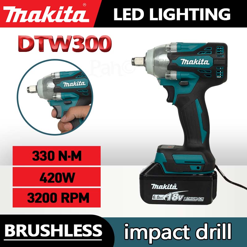 Makita Drill Dtw300 - MAKITA DTW300Z Kunci Impack Baterai Lithium