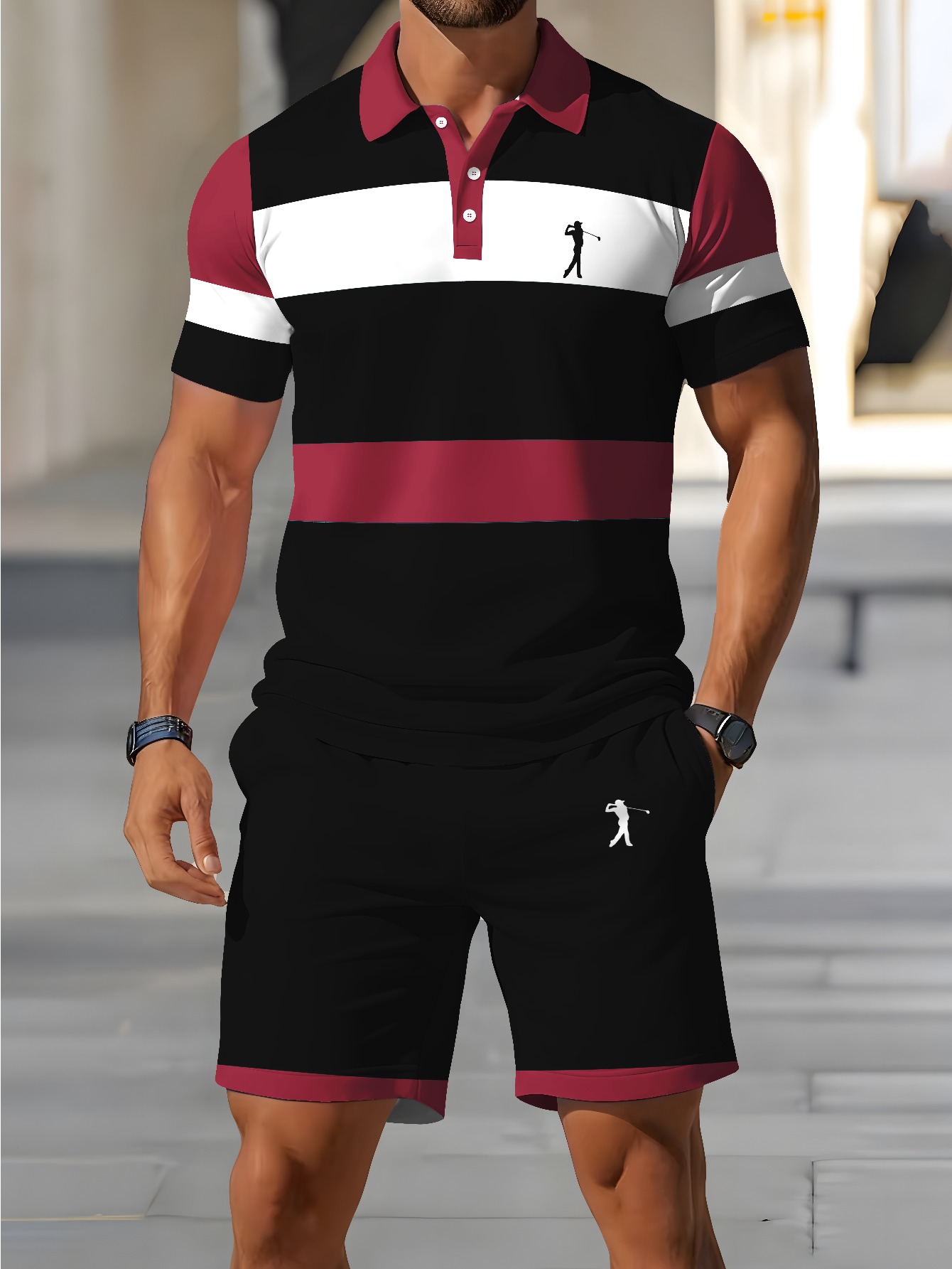 3D Printing Design - Set Kaos Polo Pria Musim Panas
