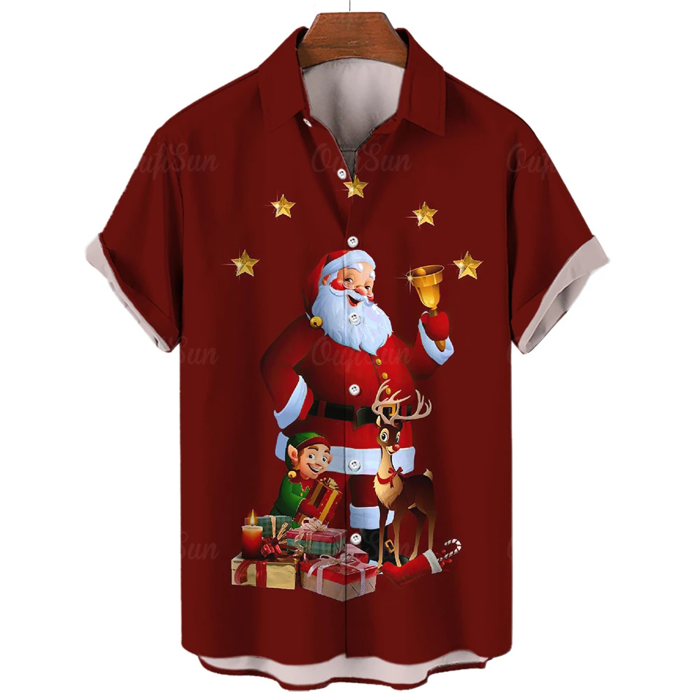 3D Printing Aliexpress - Baju lengan pendek motif Natal, baju