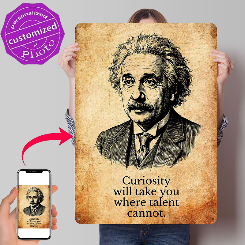 3D Printing Quote - Poster Kutipan Inspiratif Albert Einstein Retro