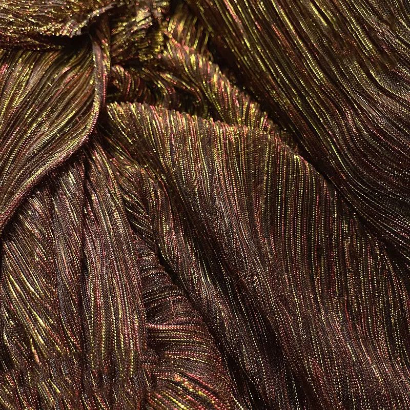 3D Printing On Fabric - Kain krep berkilau sutra cerah metalik