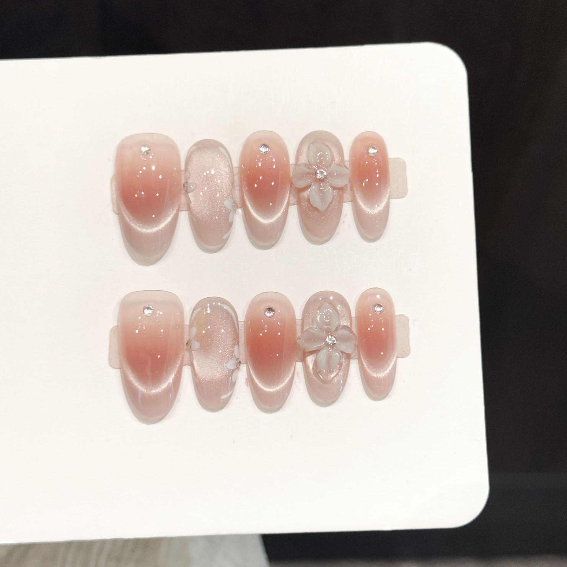 3D Printing Nails - 10pcs Kuku Palsu Buatan Tangan Transparan