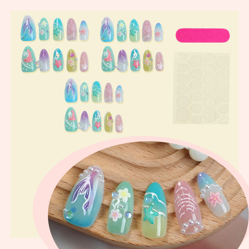 30 Buah Kuku Tekan Musim Panas - 3D Printing Nails ulasan dan harga