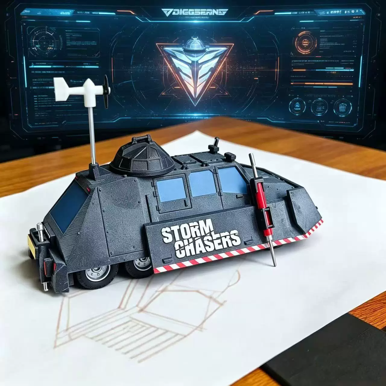 Model Kendaraan Penangkap Bada - 3D Printing Diecast Cars ulasan dan harga