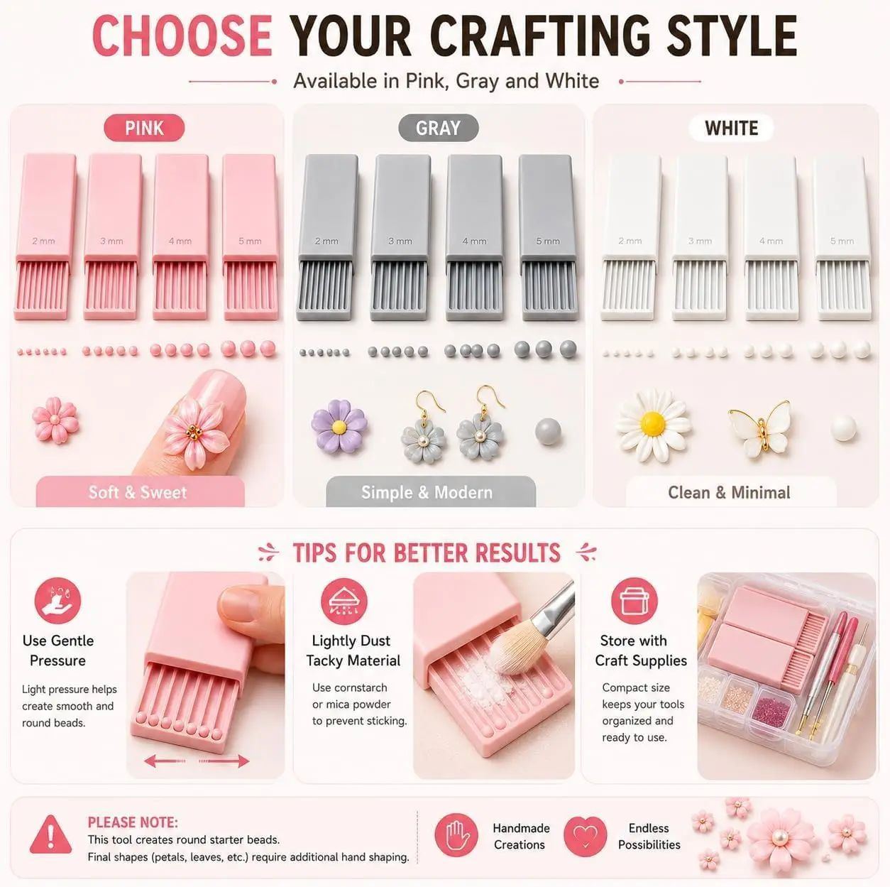 4PCS Alat Pembuat Bola Gel Tan - 3D Printing Nails ulasan dan harga