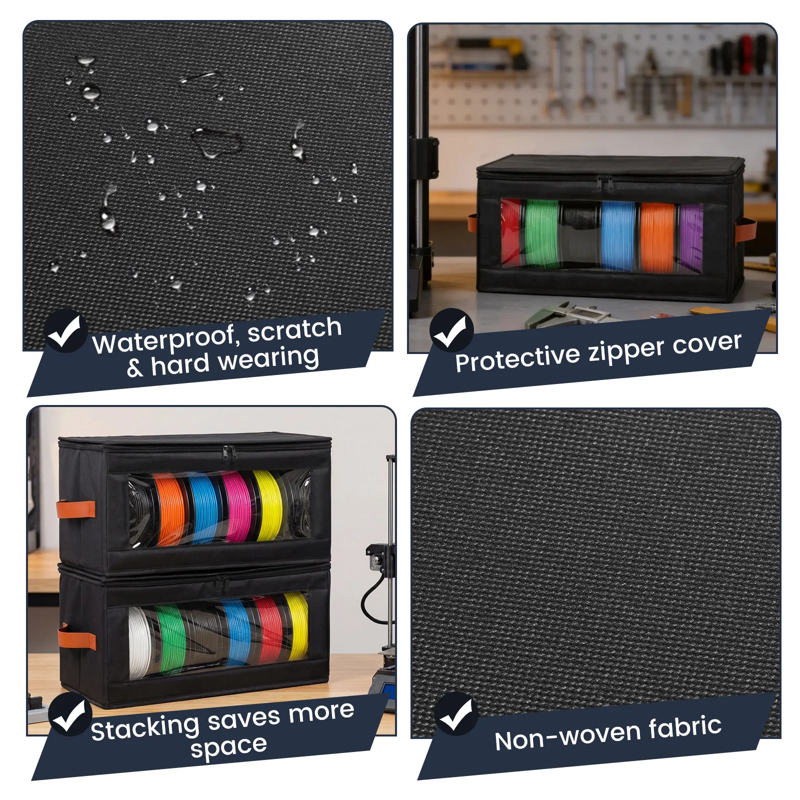 4 Buah Kotak Penyimpanan Filam - 3D Printing Deck Box ulasan dan harga