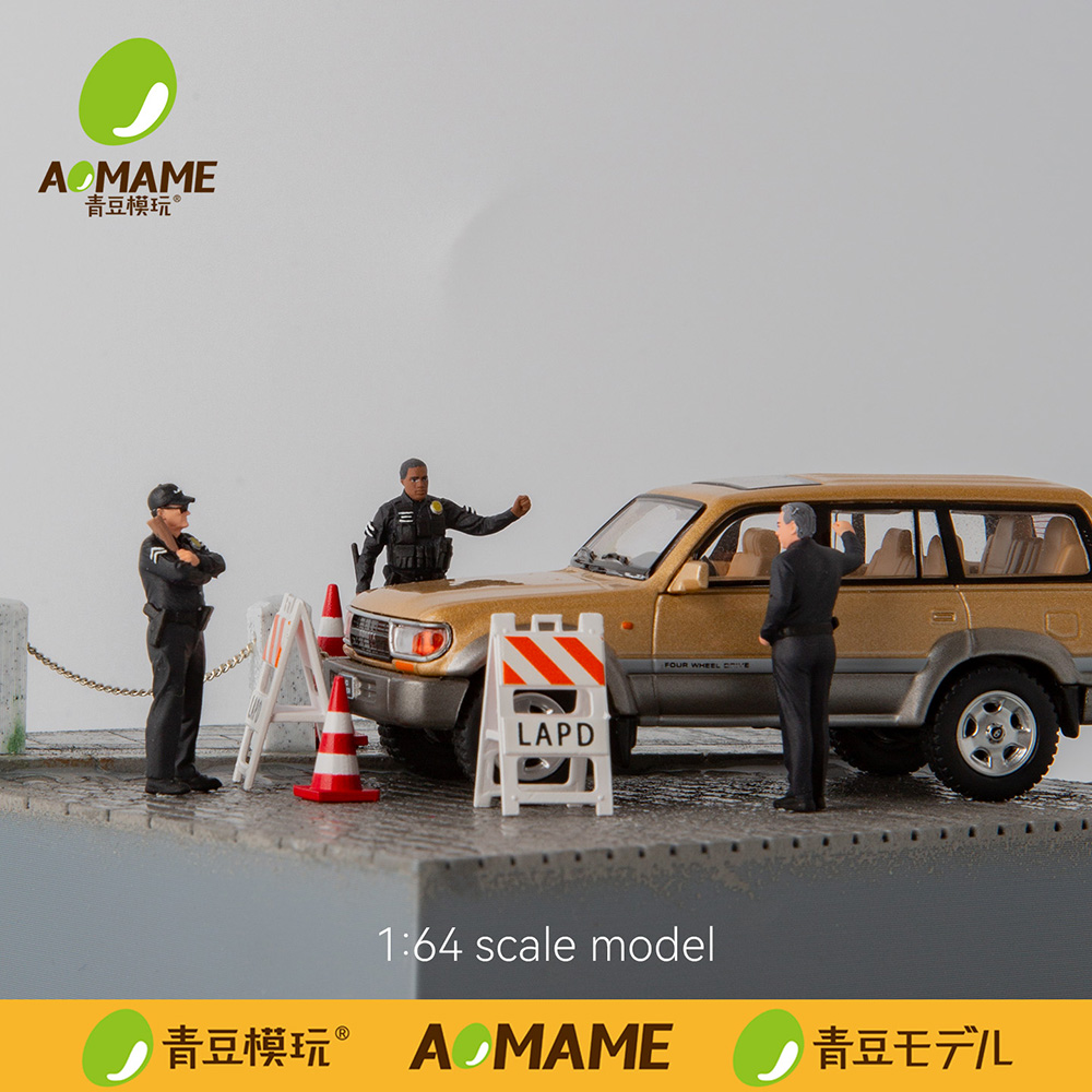 1/64 Set Figur Resin Polisi LA - 3D Printing Diecast Cars ulasan dan harga