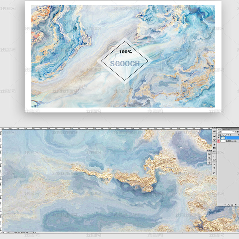 Wallpaper marmer warna biru de - 3D Printing Oozing ulasan dan harga