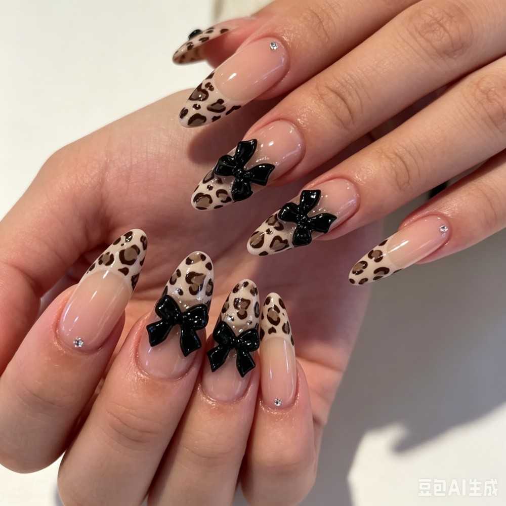 24pcs Kuku Palsu French Almond - 3D Printing Nails ulasan dan harga